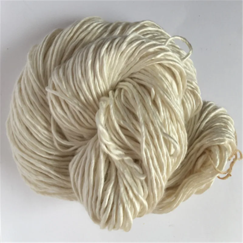 Неокрашенная натуральная белая шелковая Исландская пряжа 100% Мумия 1. 5нм/1 ручного