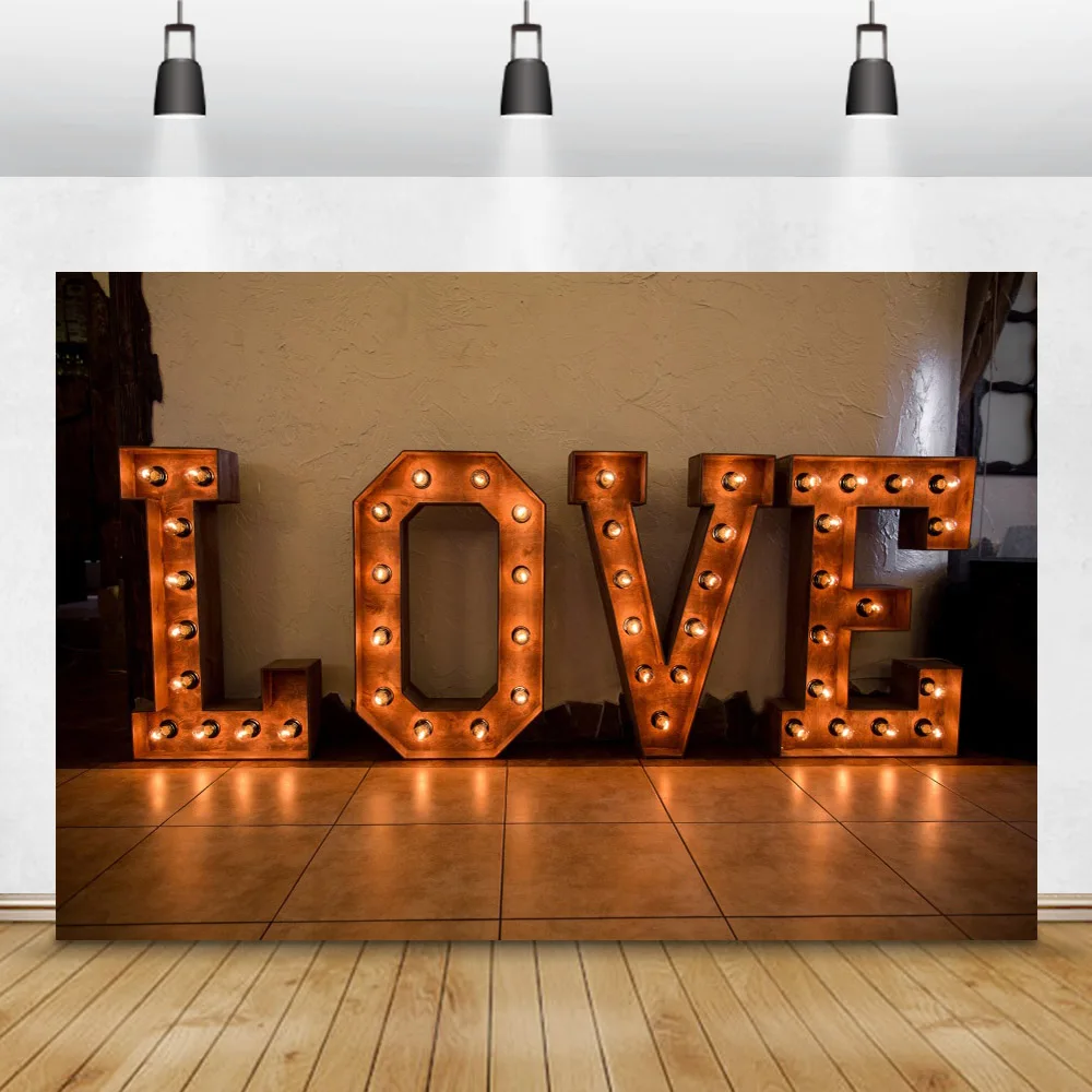 Laeacco кирпичная стена цемент звезды светильник любовь ребенок портрет фотографии