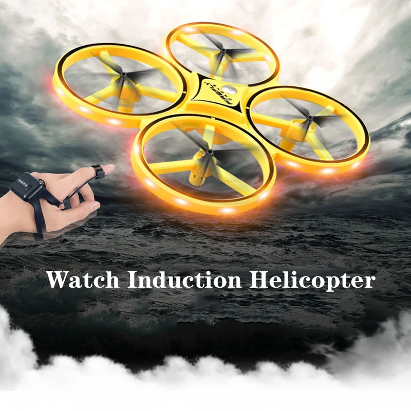 Mini RC watch drone UFO Infrared Induction Gesture Sensing Helicopter Electronic Remote Control Quadcopter Aircraft Kids Toys | Игрушки и