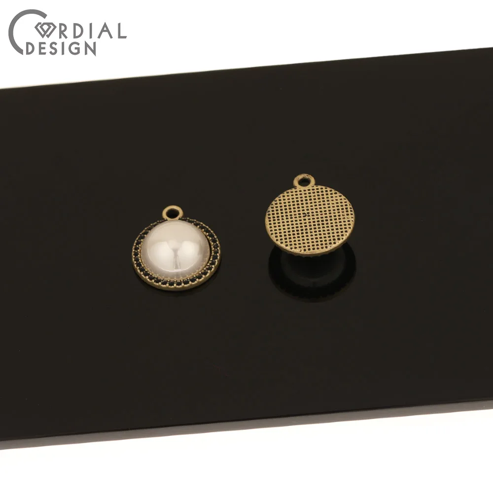 

Cordial Design 50Pcs 17*19MM Jewelry Accessories/Hand Made/Earring Findings/Imitation Pearl/DIY Making/Rhinestone Charms/Pendant