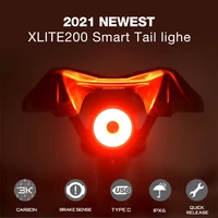 enfitnix xlite200 bicycle smart auto brake sensing taillight ipx6 waterproof led charging cycling taillight bike rear light