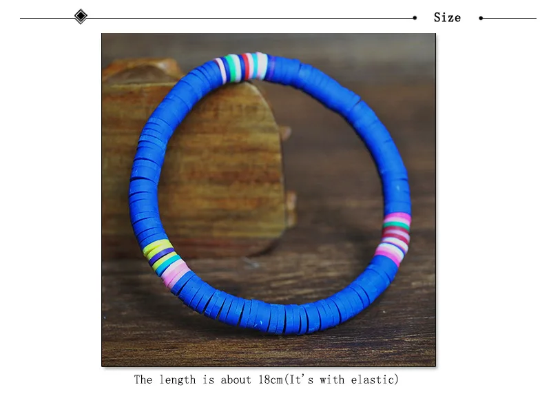 Панк Стиль Круглый Полимерная глина из бисера браслеты дружбы подарки рок-н-ролл