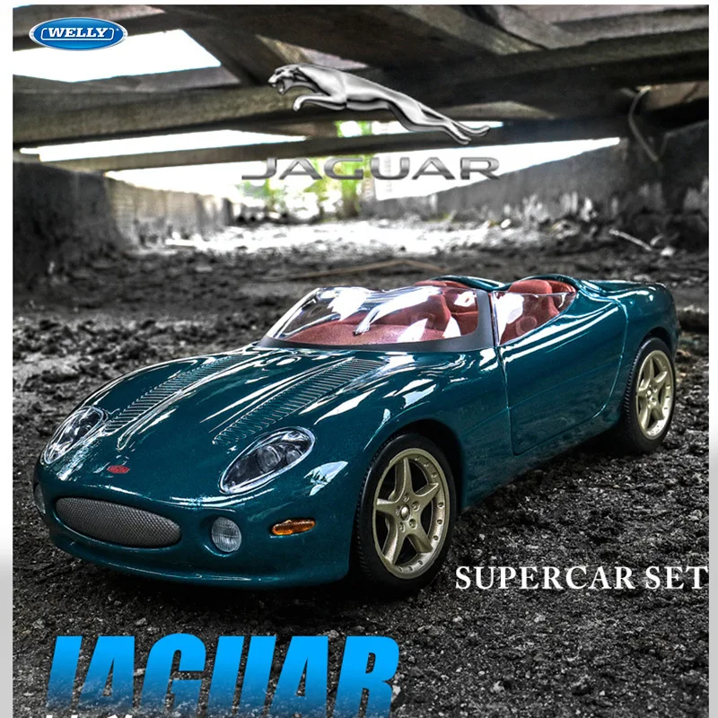 Welly 1:24 литье под давлением JAGUAR XK180 Классический дорожный симулятор металлический