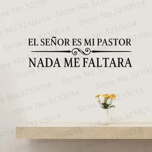 Властелин мой пастух, христианская Библия домашний декор цитаты, для гостиной, буквы на испанском языке, настенные наклейки виниловая настенная живопись, сделай сам RU297