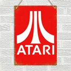 Atari Винтаж Ретро Стиль металла Оловянная табличка игровой 8bit Аркады человек пещера Бар Металлическая жестяная вывеска настенный художественный декор плакат