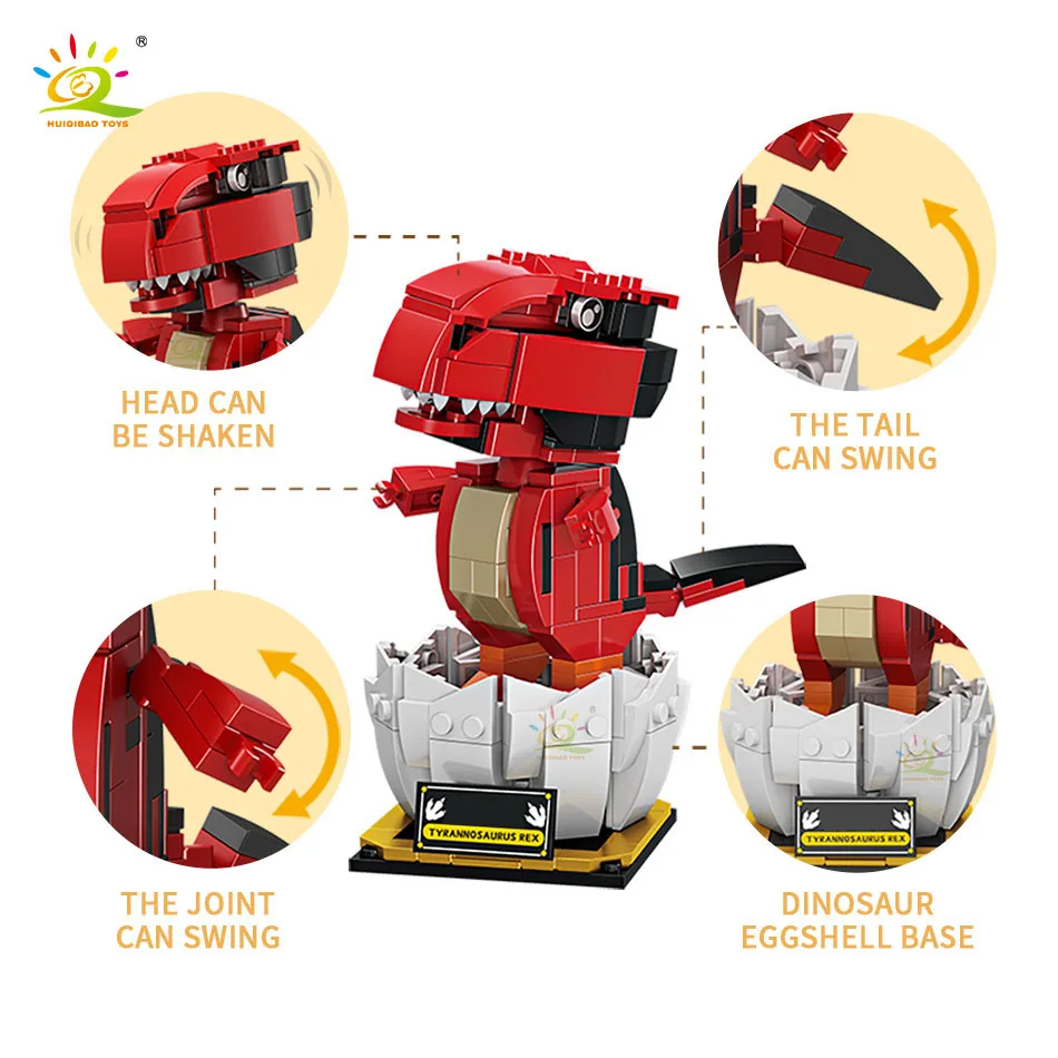 HUIQBAO Юрского периода тряски головой динозавра тираннозавра Рекс Модель