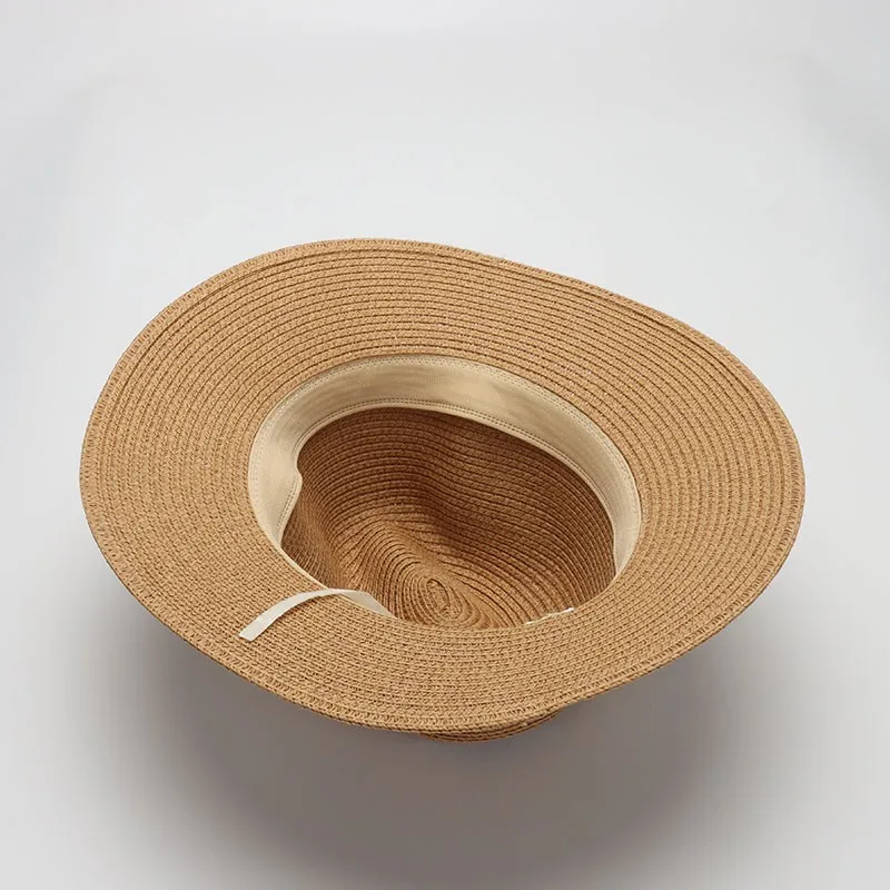 Женские шляпы COKK летние с золотыми листьями и цепочкой Панама шляпа от солнца