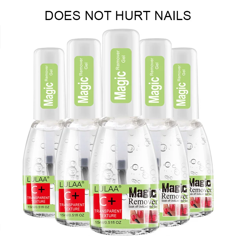 

Magic Nail Polish Remover 15ml UV Gel Soak Off Remover Gel Manicure Fast Nail Cleaner Removes Degreaser Tool