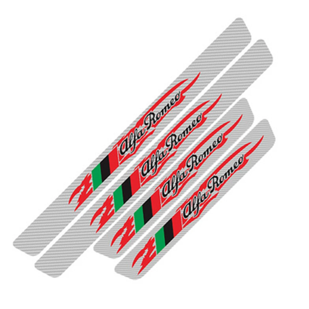 Автомобильные наклейки на порог двери Виниловый протектор для alfa romeo Накладка