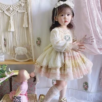 winter childrens lolita dress girl spanish princess dress flower girl dresses quality wedding dress girls eid christmas dress