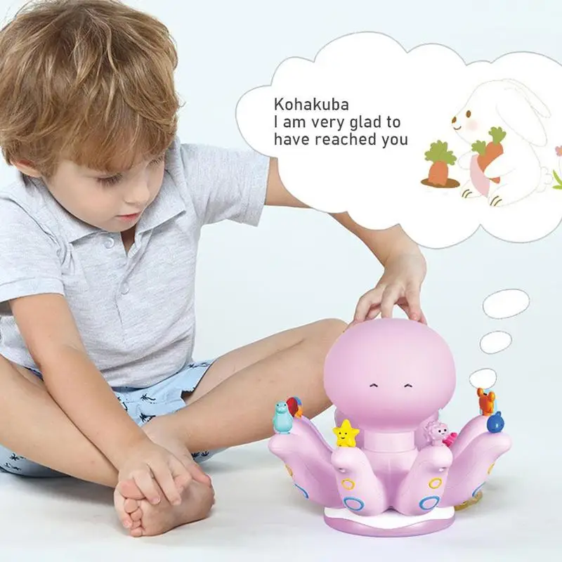 

Children's Early Education Enlightenment Luminous Toy Cute Animal Pattern Cognition Toys For Infant Baby 2 Color