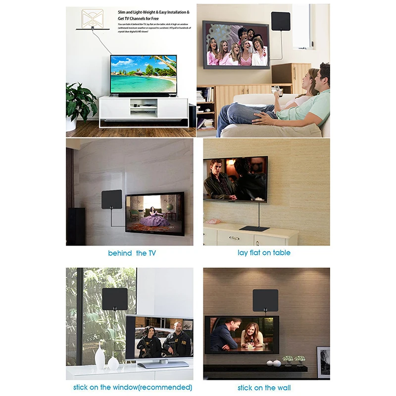 

TV Antenna HDTV Antenna Indoor Digital TV Antenna Amplified Support Freeview 1080p HD Local Channels All Type Television Switch