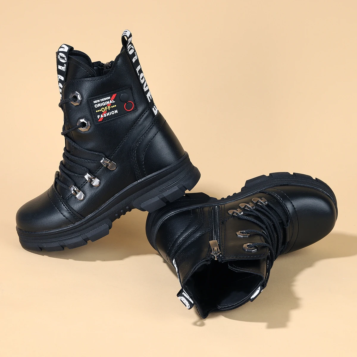 Зимние теплые пушистые женские ботинки Kiko In TWG 7015 детская обувь |