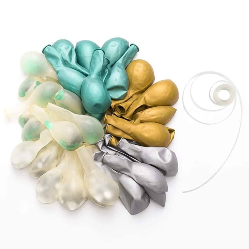 Воздушный шар &quotКонфетти&quot гирлянда цвет металлик зеленый золотистый | Дом и