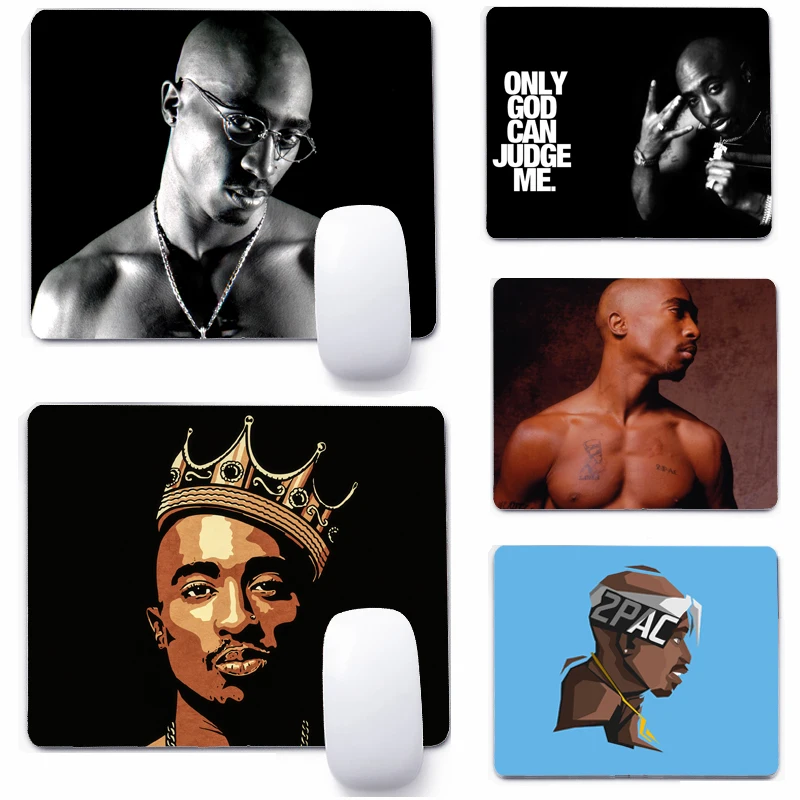 

Нескользящий игровой Настольный коврик для мыши Tupac 2Pac, водонепроницаемый коврик с фиксируемой кромкой для настольного ПК, ноутбука