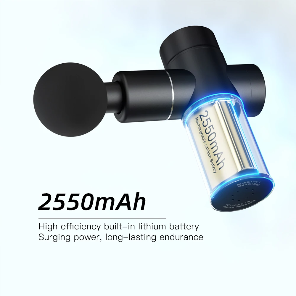 

Pocket Massage Gun Electric Body Massager Mini Massage Gun Deep Tissue Neck Muscle Relaxation 4 Gears Pain Relief