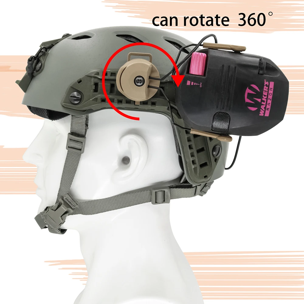 TCIHEADSET ARC Rail Adapter for Electronic Shooting Earmuffs Tactical Headset Walker's Razor Patriot Noise Cancelling Headphone