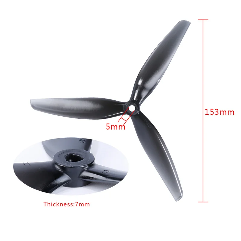 

HQProp 7X4X3 7040 7Inch 3-Blade PC Long Range Propeller for RC FPV Racing Freestyle Long Range LR7 6S Drones