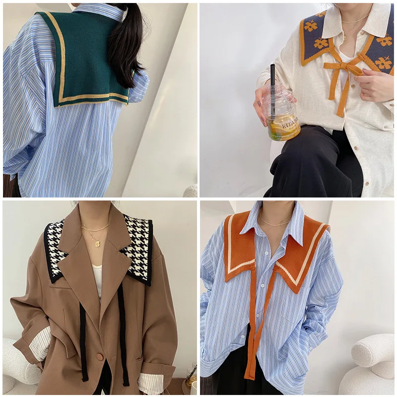 Шарфы для взрослых дорожные шарфы с рисунком гусиные лапки шаль