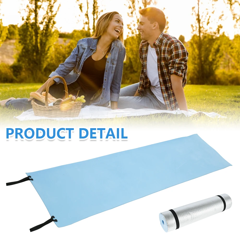

70x20x0.2" Outdoor Camping Foam Pad Aluminium Coating Waterproof Camping Pad EVA Foam Moisture Pad for Hiking Picnics Yoga
