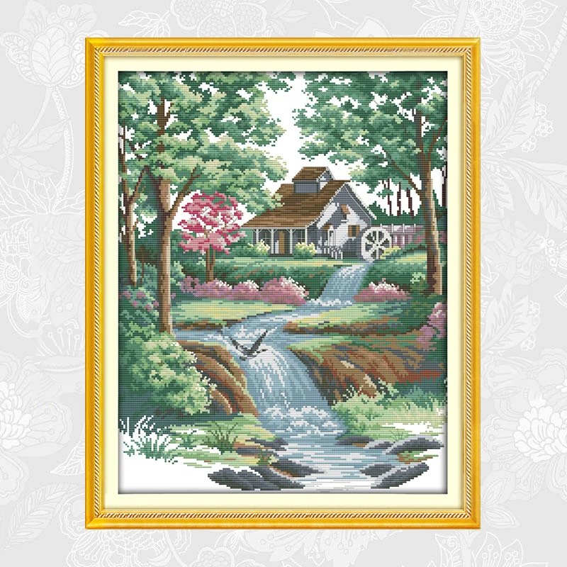

Good environment Counted Cross-Stitch Printed On Canvas 11CT 14CT Cross Stitch Kits Handwork Beginner Embroidery Home Decor
