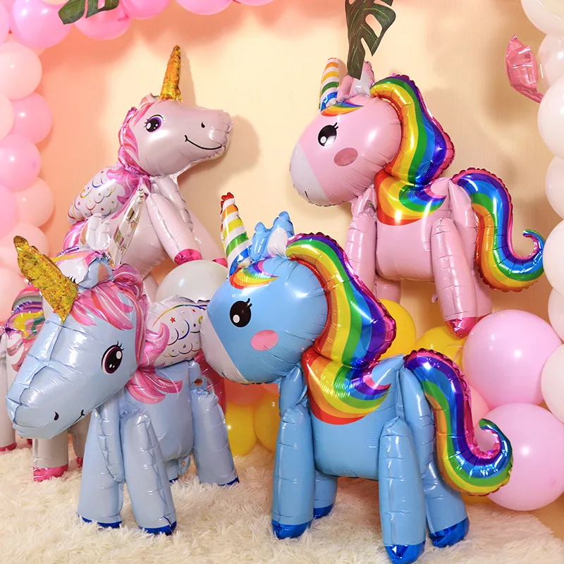 1 шт алюминиевая фольга Единорог шар День рождения детей день воздушные шары для