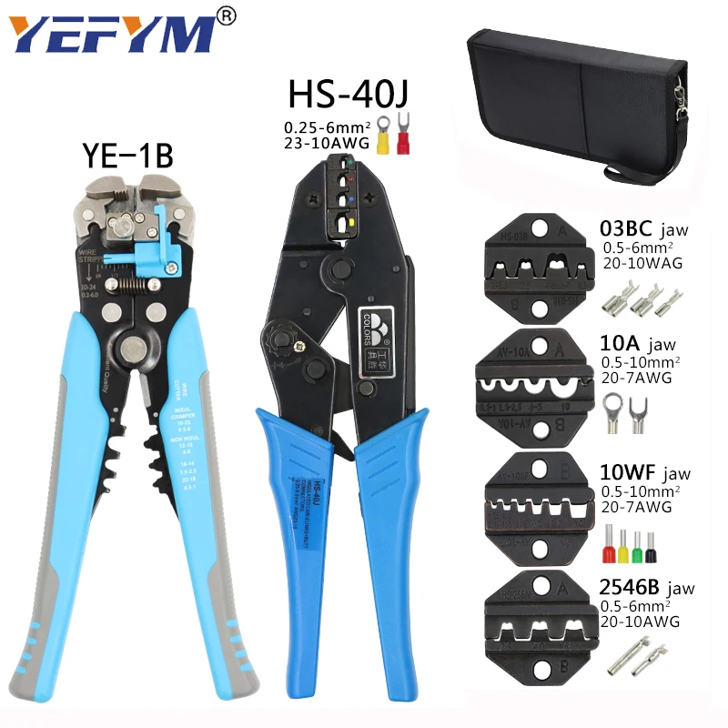 HS 40J обжимные плоскогубцы Набор инструментов для зачистки 03BC/10A/10WF/2546B челюсти