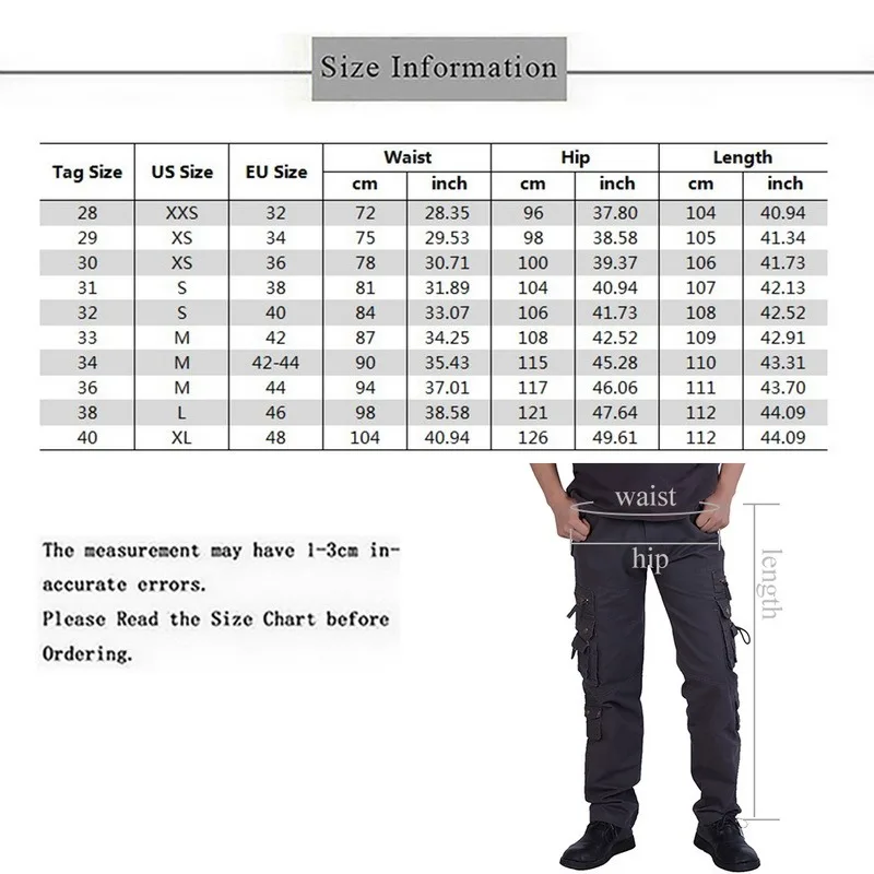 

New Mens Tactical Pants Multiple Pocket Elasticity Military Urban Commuter Tacitcal Trousers Men Slim Fat Cargo Pant 5XL