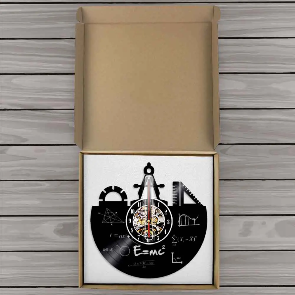 Светящиеся Настенные часы с виниловой пластиной для обучения математике