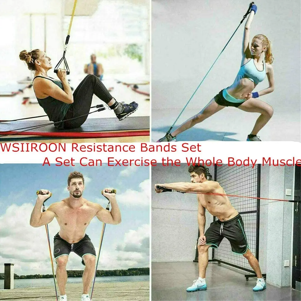 

Resistance Bands Set Pull-up Exercise Bands Handles Door Anchor for Men Women Legs Arms Chest Train Workouts Home Gym Equipment