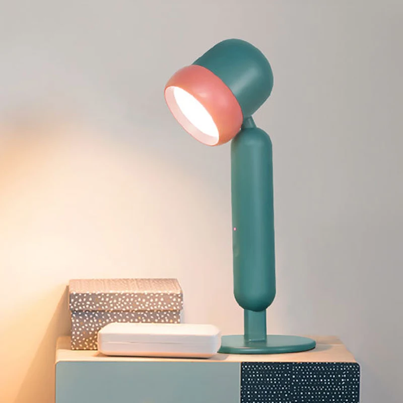 

JUUZNP Creativity LED Table Lamp Column Eye Protection Dimmable Adjustable USB Chargeable For Bedroom Study Reading Night Light