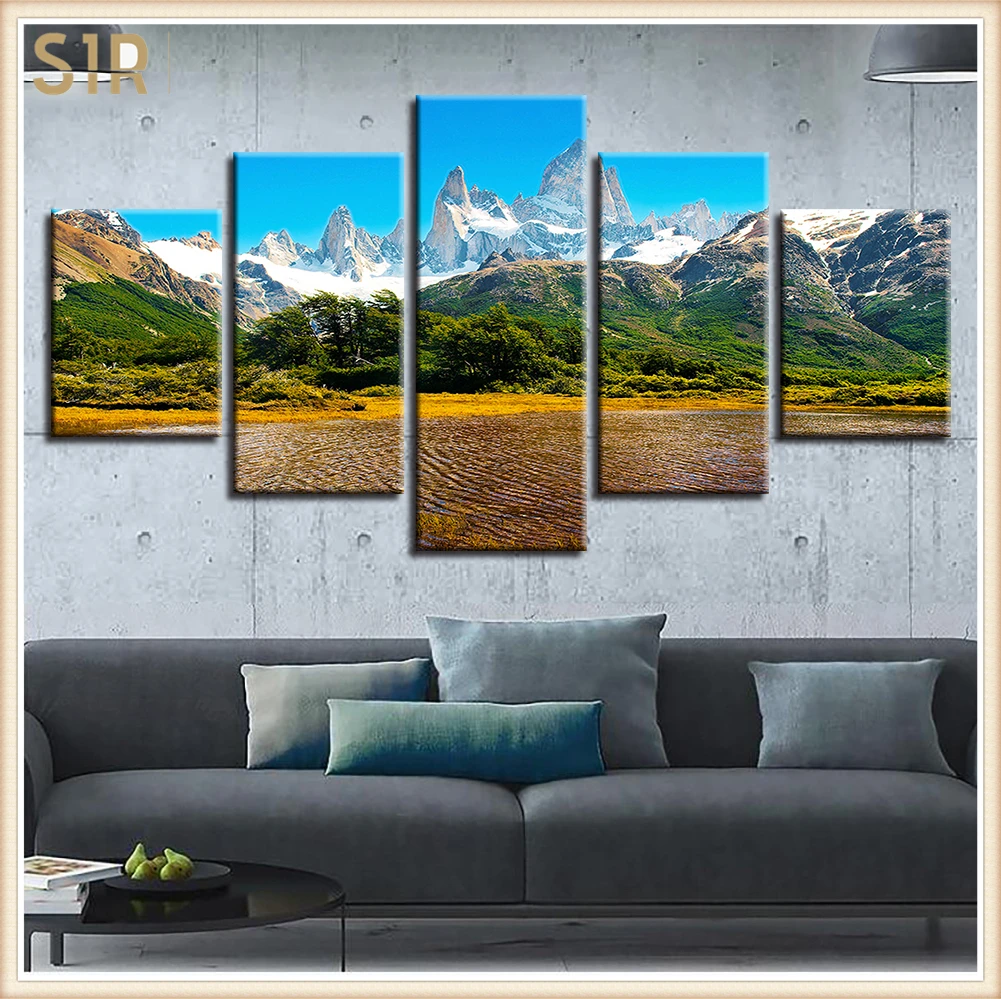 

Beautiful Scenery HD Printed 5 Piece Canvas Art Scenery Painting Wall Pictures for Living Room Home Decor Anime Poster Wall Art