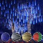 Гирлянда-метеоритный дождь 30 см50 см, 8 трубок, светодиодная Водонепроницаемая Гирлянда для Рождества, свадьбы, вечеринки, декоративная лампа, новый год 2021