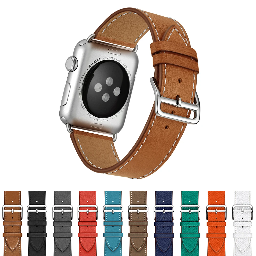 

Ремешок кожаный для Apple Watch Band Series 5/3/2/1, 42/38 мм