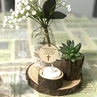 Деревянные бирки с гравировкой, 50 шт., для подарка на день рождения, свадьбу, декорация с крещением