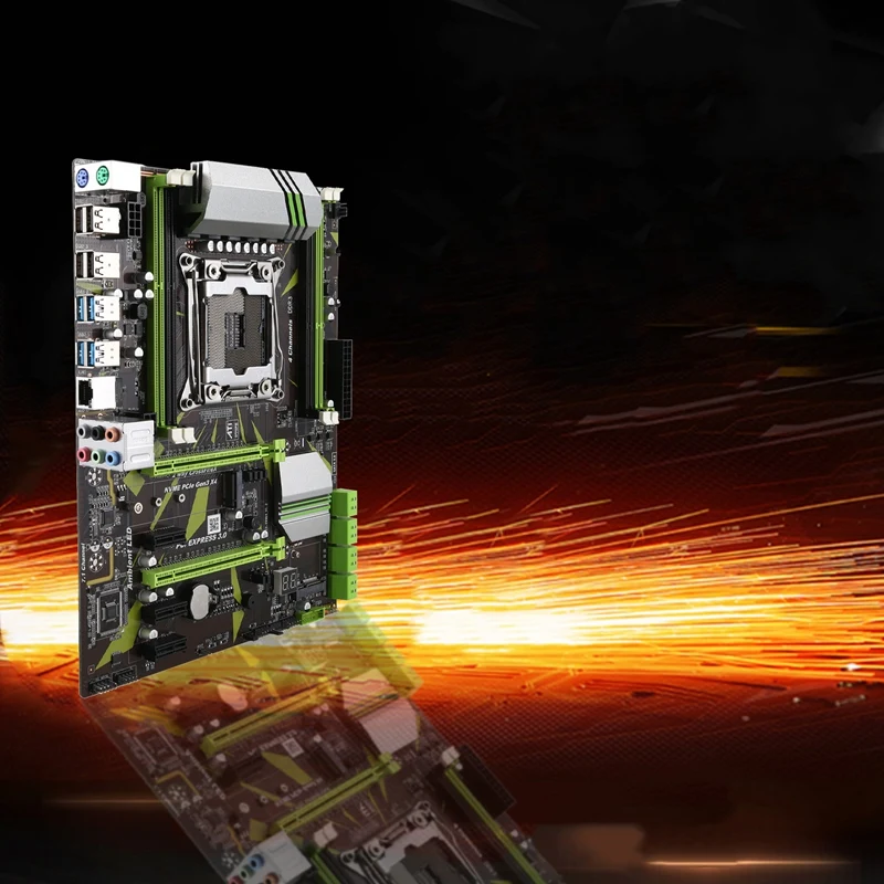 X99 LGA2011 3 материнская плата 4 канала DDR3 32G RAM NVME SSD M.2 USB 0 SATA PCIE 16X ATX для Intel I7 E5