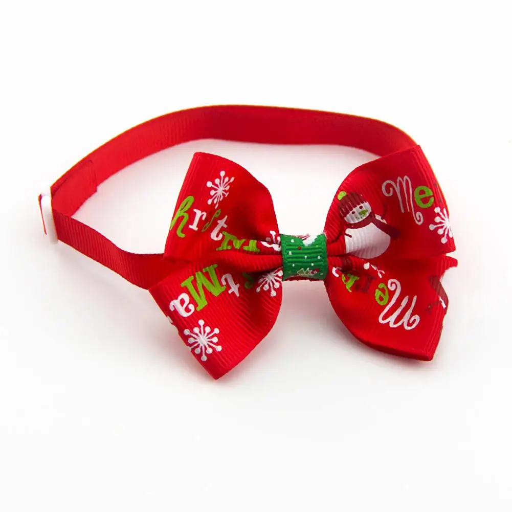 Christmas Series Of Pet Bow Tie Necktie Collar Dog Cat Pet Christmas Decorations Adjustable Necktie Collar
