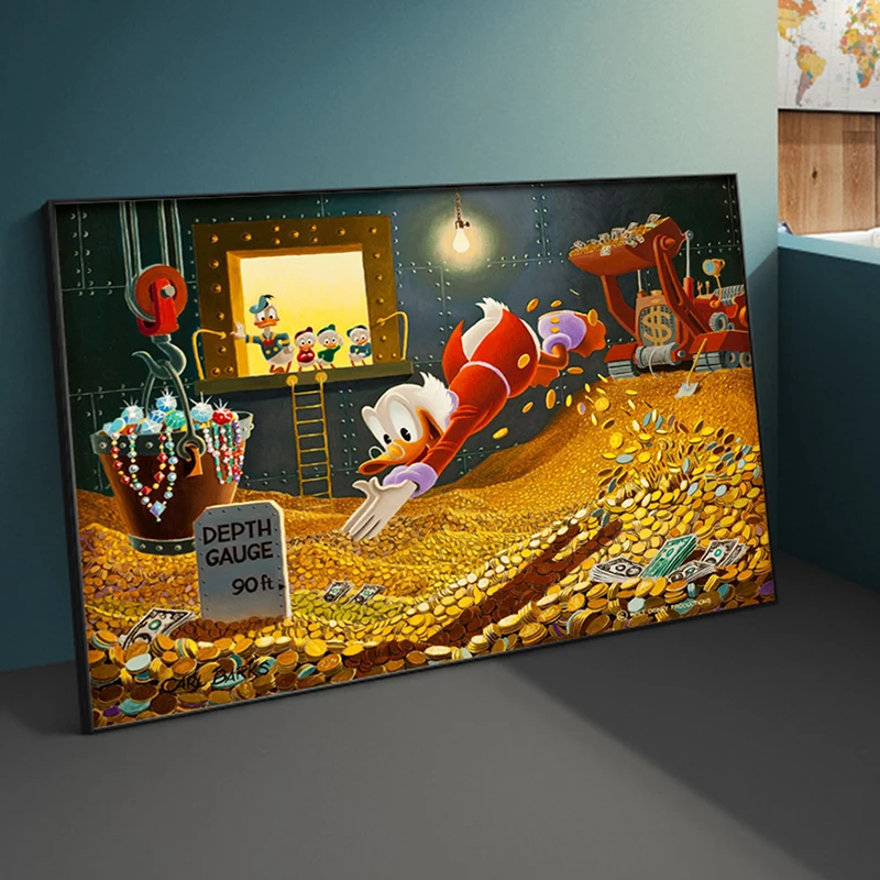 

Alec Monopoly Scrooge Mcduck Graffiti Art Money Canvas Paintings Wall Art Posters and Prints For Living Room Home Decor Picture