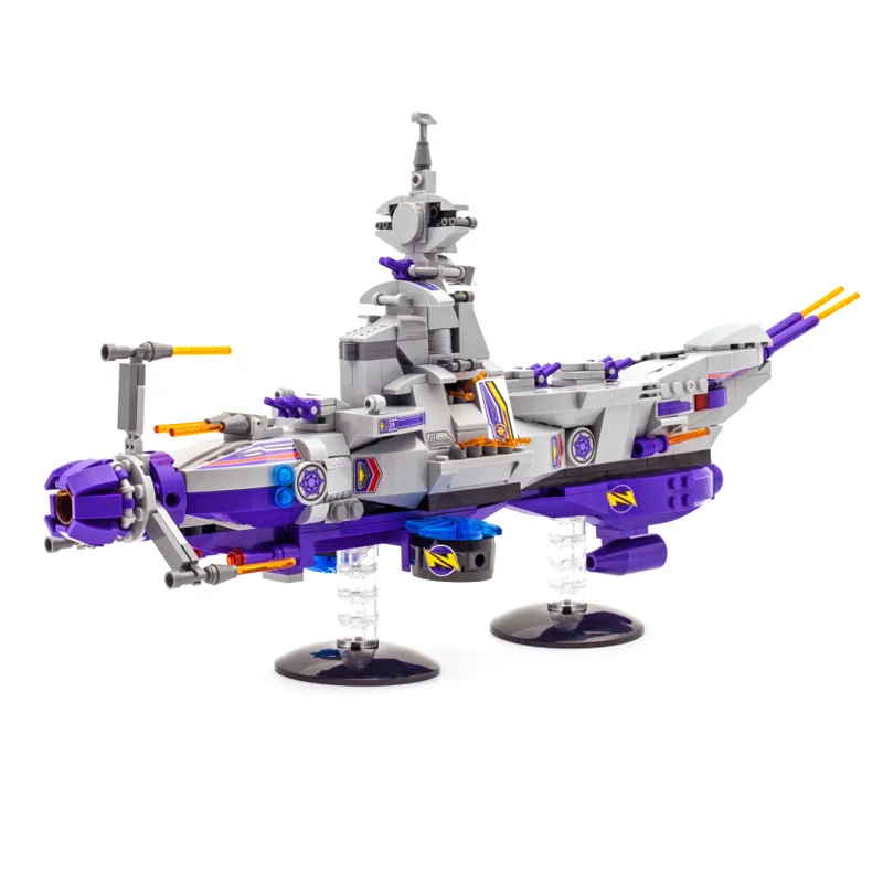 

Enlighten 1402 8 In 1 Warship Military Building Blocks Bricks Educational Toys For Children Compatible 684pcs