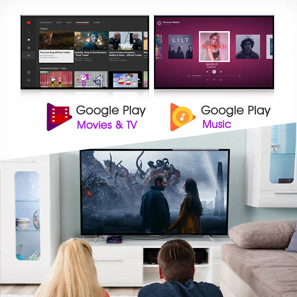 Android TV Box H96 Max 3318 четырехъядерный 64 бит Cortex A53 4K 10 0 Встроенный 2 4G/5G WiFi Поддержка H.265