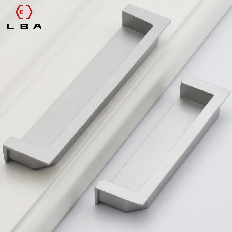 Траншейная невидимая Встраиваемая темная ручка для раздвижных дверей ящиков