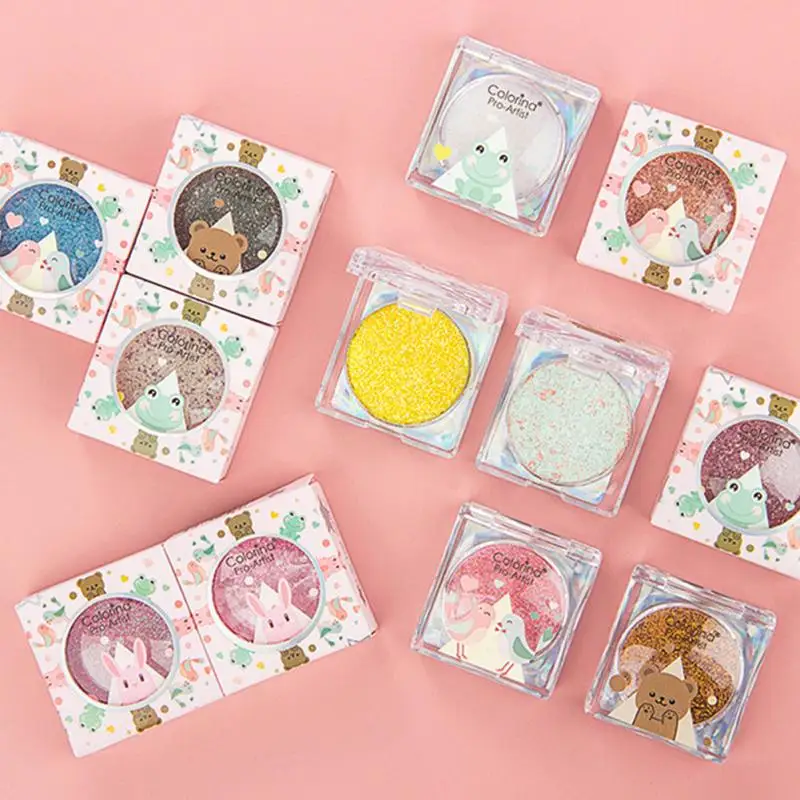 Тени для век алмазные одноцветные блестящие пудры 20 цветов матовые