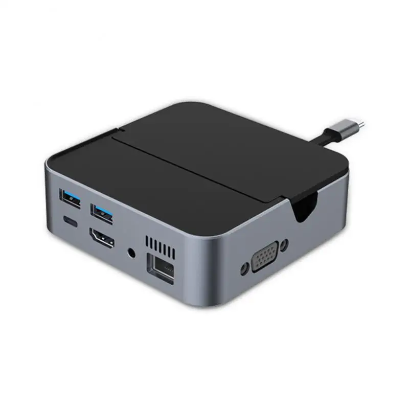 Док-станция 9 в 1 с USB 3 0 Тип C на HDMI-совместимый адаптер для VGA CD/TF-карт Samsung Huawei