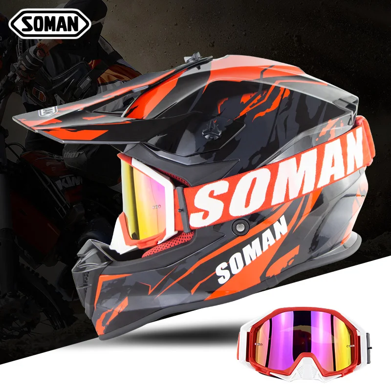 Мотоциклетный шлем Soman с внедорожным велосипедом|Шлемы| |
