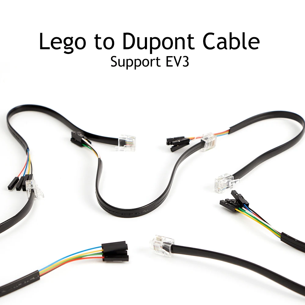 Кабель Dupont Dupond 2 шт. перемычка штекер к 6 контактам LEGO EV3 для Micro:bit Microbit Robotbit 6P6C