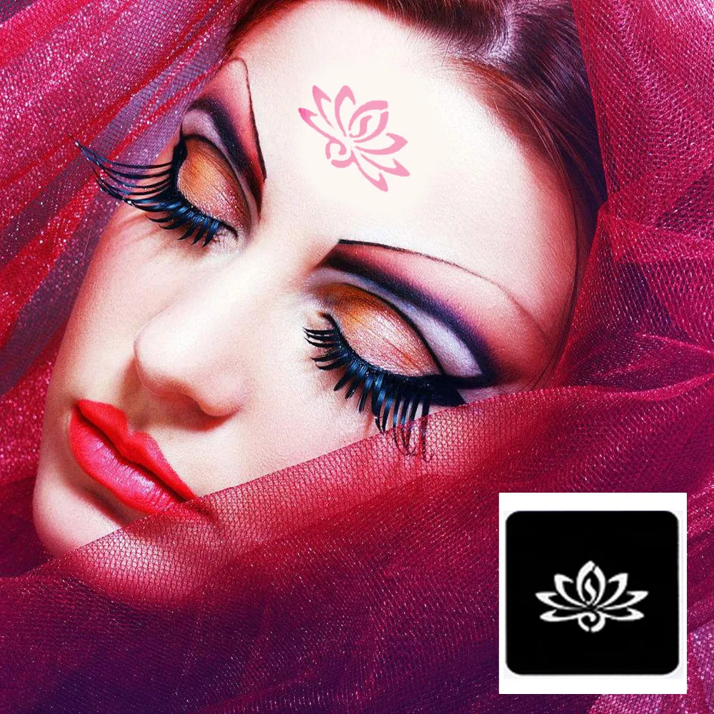 2 листа многоразовые временные трафареты для татуировок набор трафаретов хны