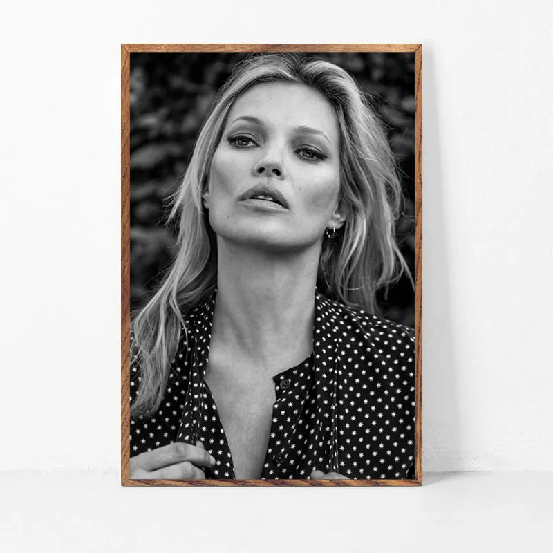 Kate Moss супер модель звезда Мода сексуальная B& W художественная живопись Шелковый Холст плакат настенный домашний декор