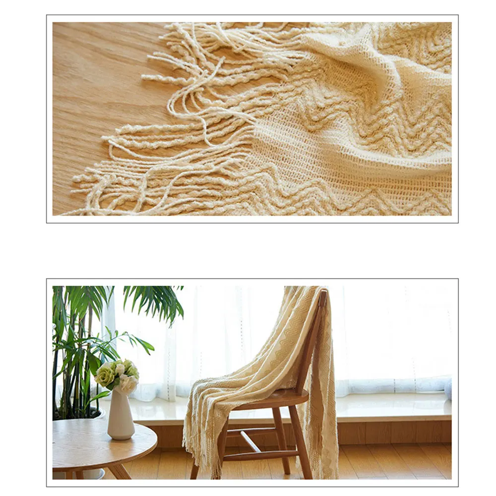 Плед в скандинавском стиле супермягкое теплое однотонное одеяло для офиса