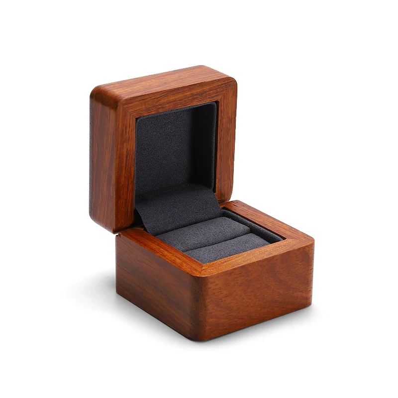grey ring box DIGU на заказ Роскошные ювелирные изделия дисплей коробки деревянный набор колец кулон браслет красота коробки ювелирных изделий - Цвет: grey ring box