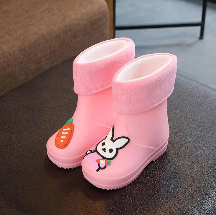 

Сапоги детские резиновые, с мультяшным Кроликом, водонепроницаемые, всесезонные